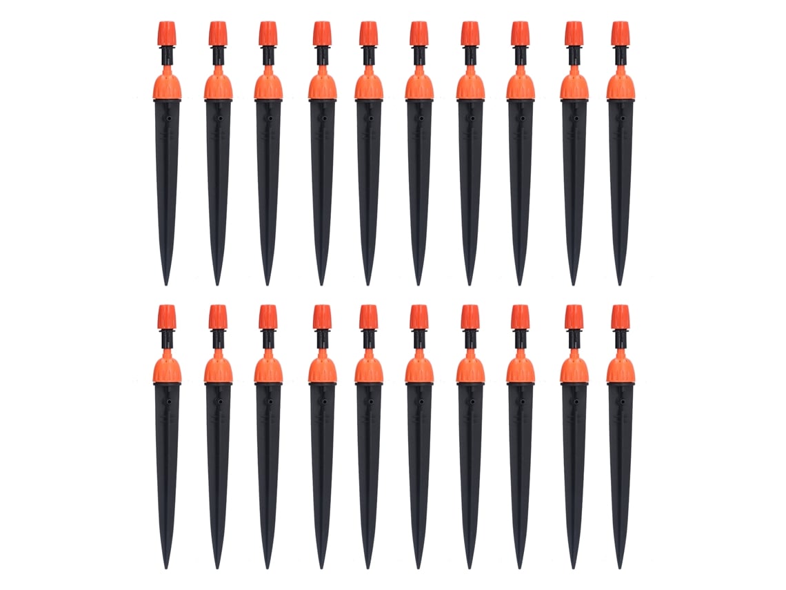 20 Aspersores De Riego Por Goteo Ajustables, Sistema De Riego Multifuncional Para Jardín, Plástico Naranja.