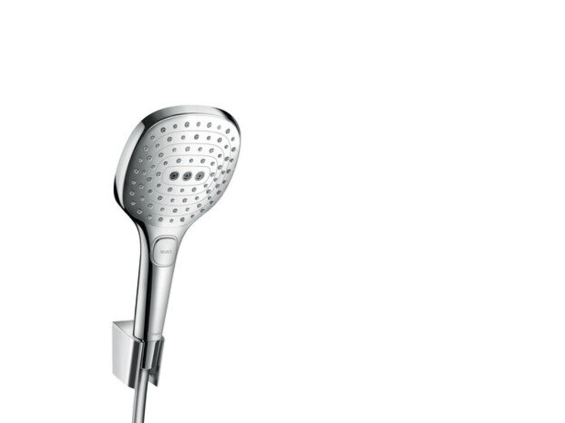 HANSGROHE Raindance Select E set de soporte de ducha 120 3jet con manguera de ducha 160 cm, 26720, Color: cromado