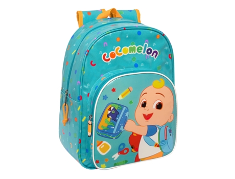Mochila Para Niños Cocomelon de Regreso A Clase Azul Claro 26 x 34 x 11 cm