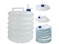 Contenedor De Agua Plegable Con Grifo Para Camping, Senderismo Y Almacenamiento Al Aire Libre, 15 Litros.