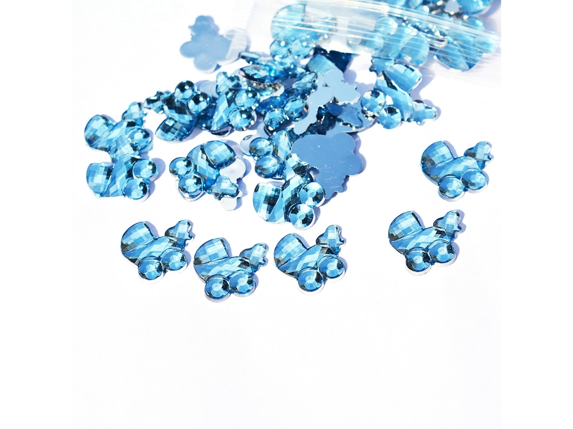 Rebe-100 Peças Brinquedos Para Festa De Baby Shower E Aniversário Decoração Acessórios (carro Azul)