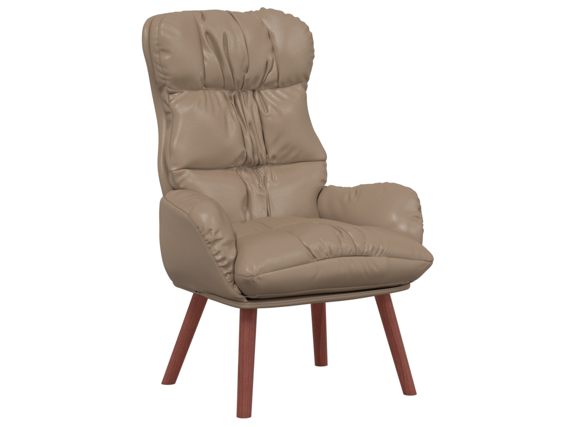 Sillón Cappuccino Para Sala Vidaxl Brown Artificial Leather