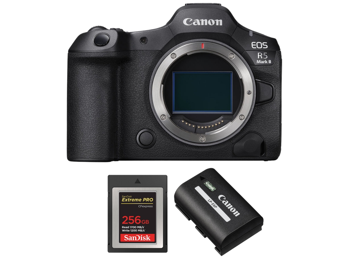 Canon Eos R5 Mark Ii + 1 Sandisk 256gb Extreme Pro Cfexpress Type B + 1 Canon Lp-e6p + Ebook “20 Consejos Para Fotos Que Impactan”