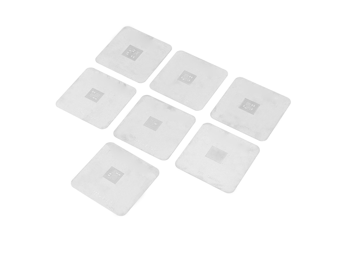 Kit De Estañado Para Teléfonos Móviles Con Malla Magnética Y Plantillas De Soldadura Bga, 7 Piezas
