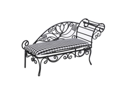 Cama De Hierro Para Casa De Muñecas A Escala 1:12. Muebles En Miniatura De Estilo Retro Clásico En Color Negro.