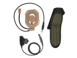 Fone De Ouvido Unilateral Para Capacete Com Ptt U94 Ajustável Compatível Com Baofeng Uv9r Uv9r Plus Uvxr Bf9700 Marrom