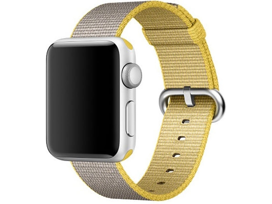 Correa Nylon Apple watch 38mm amarillogris mnk72zma accesorio de relojes inteligentes grupo rock gris