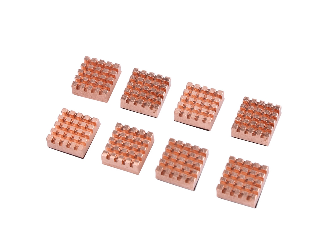 8 Disipadores De Calor De Cobre De 14x12x5,5 Mm Para Chips De Memoria, Tarjeta Gráfica, Ram Y Vídeo.