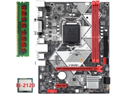 Placa Base De Escritorio B75-h + Procesador I3-2120, 1x4gb De Ram Ddr3 1600 Mhz, Lga 1155