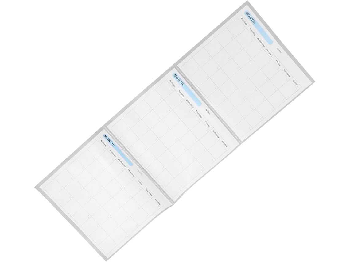 Calendario De Pared Grande En Blanco Para Pizarra Blanca, Planificador Mensual Sin Fecha.