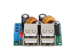 Placa Convertidora De Energía Con 4 Puertos Usb Módulo De Alimentación Buck Dc 12v 24v 40v A 5v 5a A5268