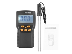 Medidor digital de humedad de granos ELORY con sonda de 12 pulgadas para trigo, arroz y maíz.