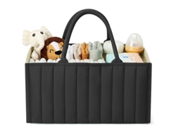 Bolsa de pañales Siurn Baby Essentials para recién nacidos, color negro