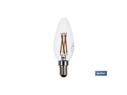 Bombilla led vela filamento e14 4w 470lm 2700k