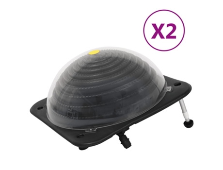vidaXL Calentadores solares de piscina 2 pzas HDPE aluminio 75x75x36cm