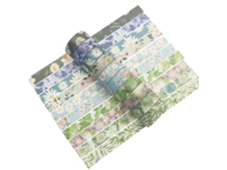 Juego De 40 Cintas Decorativas Florales Washi Para Álbumes De Recortes, Agendas Y Regalos.