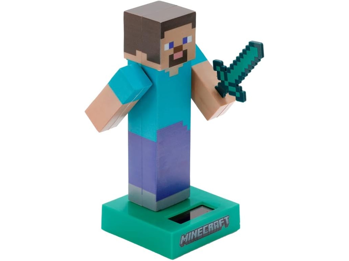 Muñeco Solar Puckator Steve Minecraft 12 cm