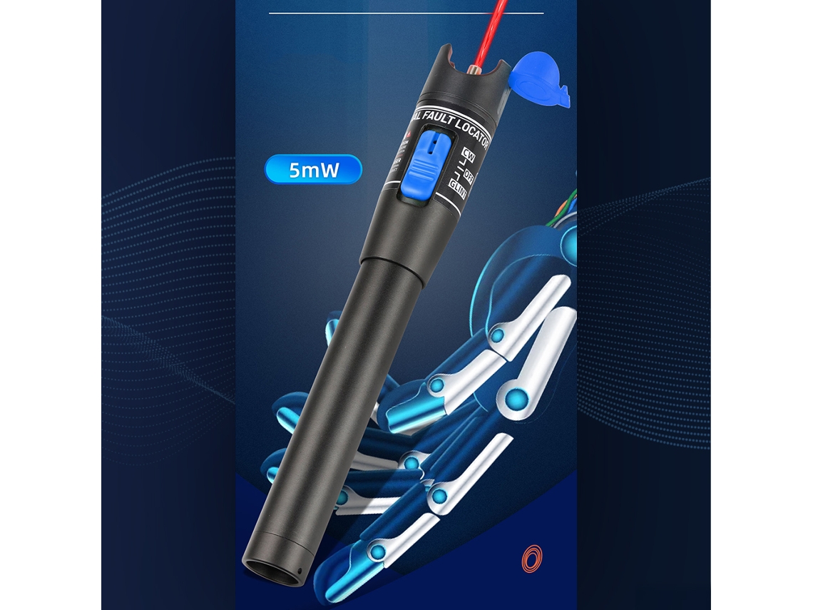 Baoj-2026detector De Falhas Visuais Por Luz Vermelha Portátil Para Fibra Óptica 5mw Com Interfaces Fc/sc/st 2.5mm