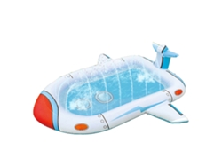 Piscina hinchable con aspersor para niños, para jardín exterior.