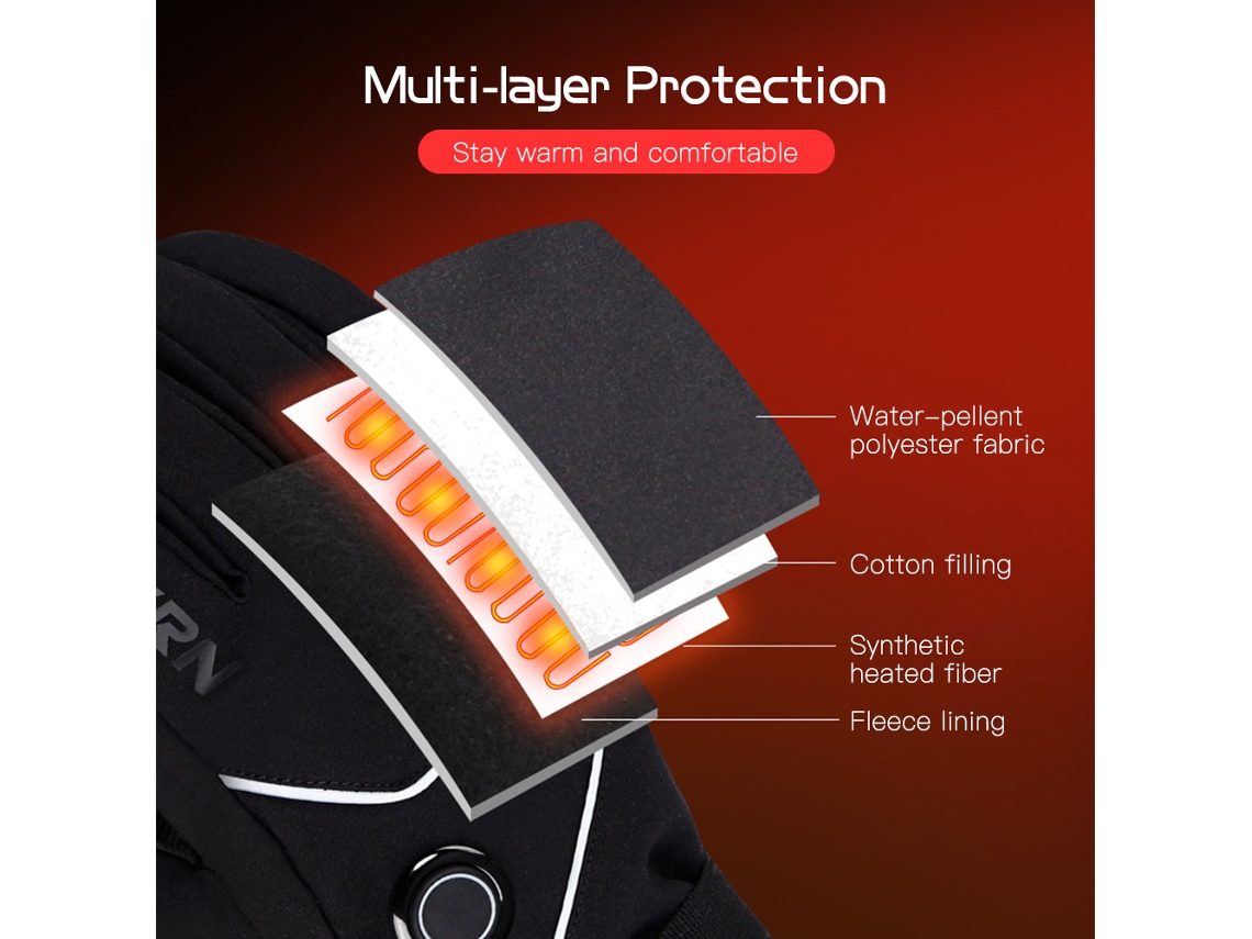 2026-guantes Calentados Con Batería Impermeables Táctiles Para Invierno Esquí Senderismo Moto Climbing Ciclismo Snowboarding