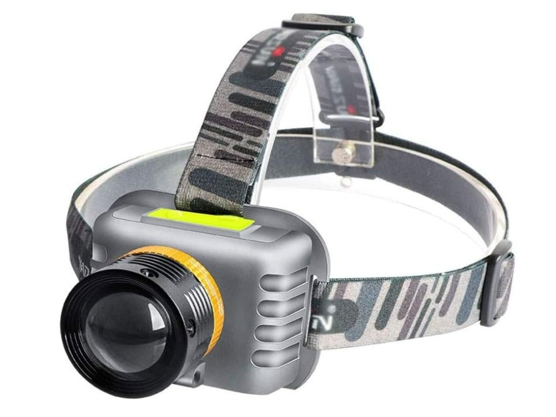 Linterna frontal Led para pesca, resistente al agua, recargable, para acampar, iluminación para exteriores, montada en la cabeza, color negro, YEMAESRE