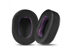 Almohadillas de tela Szsmart negras y moradas para auriculares Sony