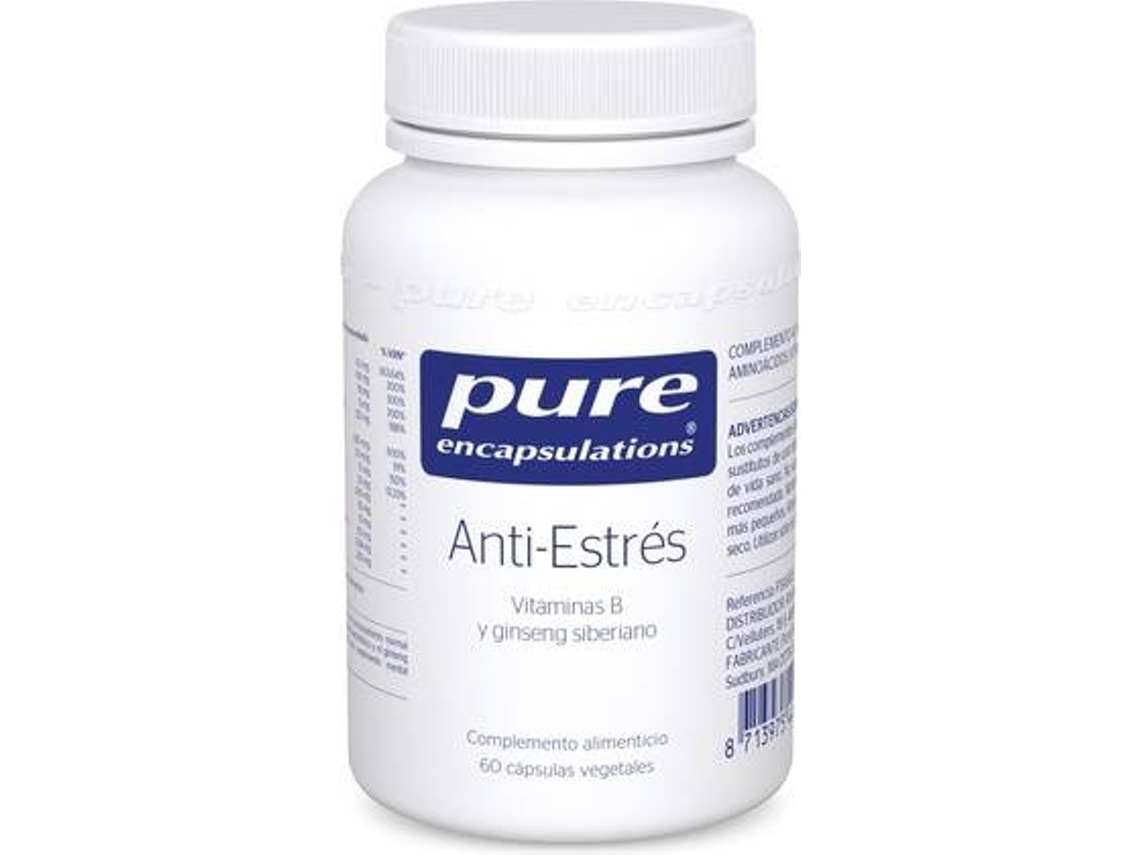 Complemento Alimentar PURE ENCAPSULATIONS Antiestresse (60 cápsulas)