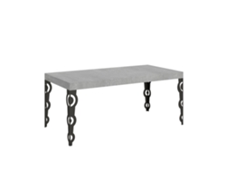 Mesa extensible Karamay 200/304x90 cm, patas de hormigón antracita, Itamoby