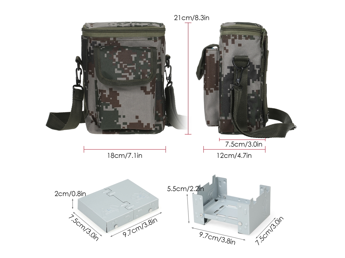 Kit De Almuerzo Con Hornillo Plegable Pequeño Para Acampar, Pescar, Hacer Senderismo Y Escalar Montañas.