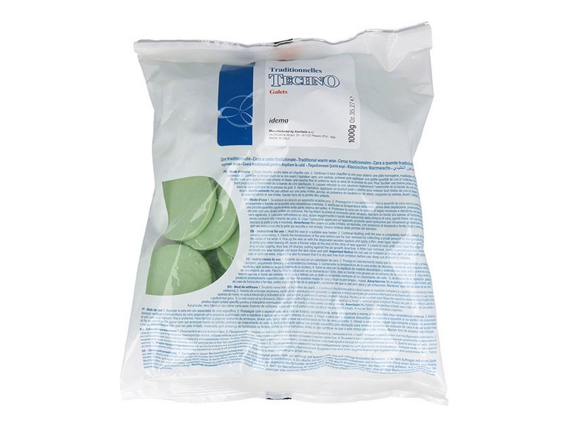 Cera Depilatoria Corporal IDEMA de Discos Te Verde 1 kg