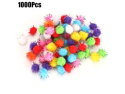 1000 Pompones De Seda Brillante De 15 Mm, Bolas De Felpa Para Decoración Diy, Ropa Y Fundas De Teléfonos Móviles.