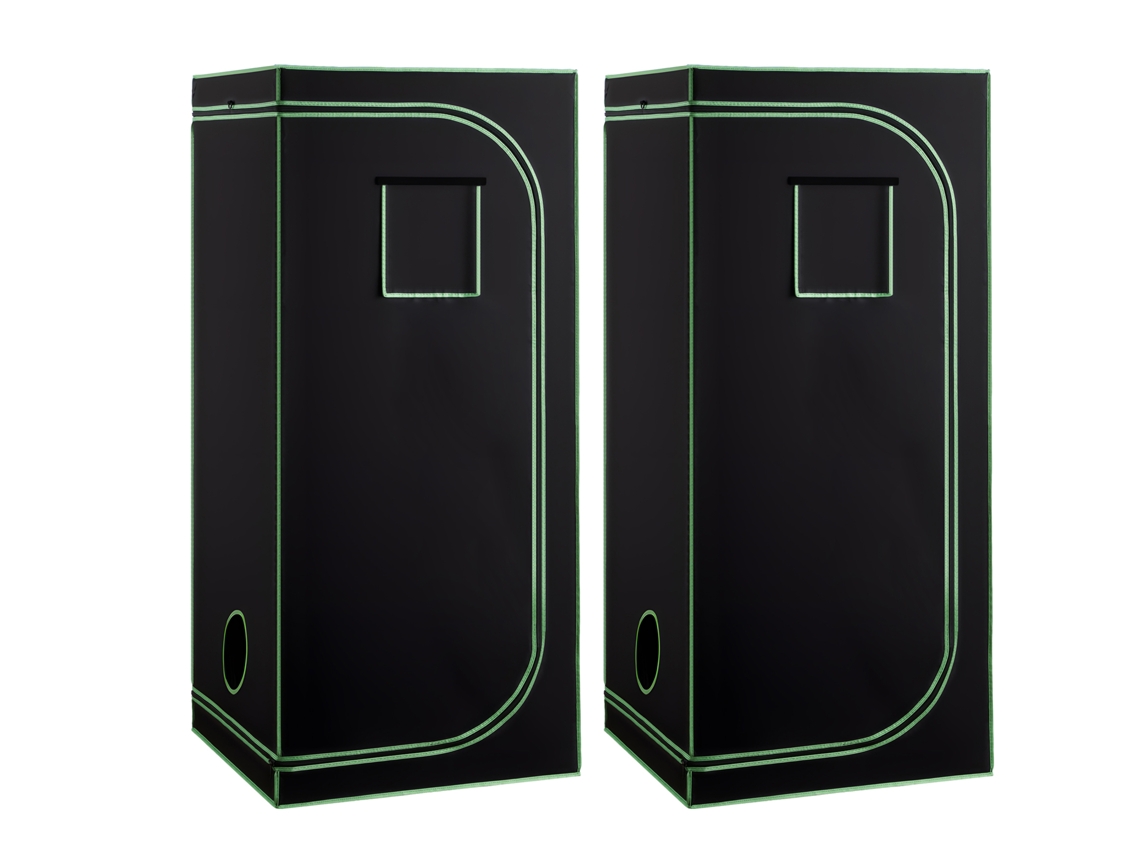 Armario de cultivo interior Succebuy con ventana de 80 x 80 x 180 cm para plantas y flores