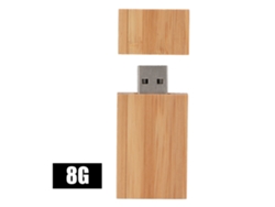 Memoria USB 2.0 de 8 GB con diseño de bloque de madera. Mini pendrive creativo.