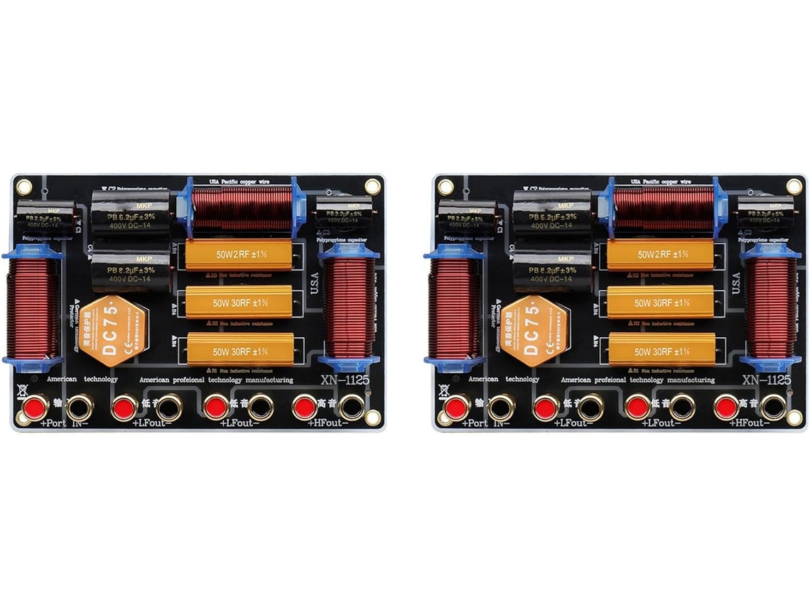 Crossover Para Altavoces De Alta Potencia De 2 X 1300 W, Dos Divisores De Frecuencia