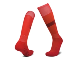 (rojo) Calcetines De Fútbol Para Niños Y Niñas, De Algodón Transpirable, Antideslizantes, Hasta La Rodilla.