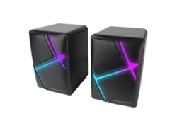 Altavoces Compactos RGB 10W MARS GAMING MS-H Drivers Invertidos y Sonido 3D-Surround Jack 3.5mm Negro