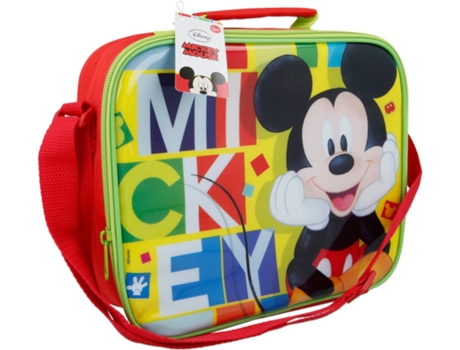 Mochila Lonchera MICKEY MOUSE (Rojo - Poliéster - 7.3 x 25 x 20 cm)
