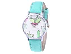 Reloj De Pulsera De Cuero Moderno Unisex Dial Redondo Quartzo Zhoulianfa