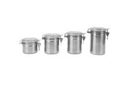 Juego De 4 Recipientes Sellados De Acero Inoxidable Para Almacenar Café, Té Y Azúcar En La Cocina.