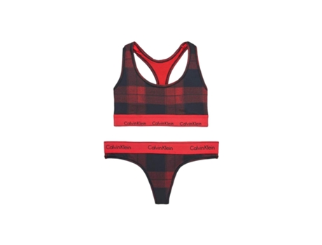 Sujetador de Mujer CALVIN KLEIN Gorge Ensemble Modern Algodón Rojo (XS)