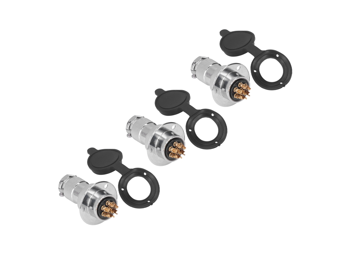 Conector de aviación, enchufe de latón con 15 piezas, toma de zinc para aplicaciones aeroespaciales, 25 mm, 12 A.