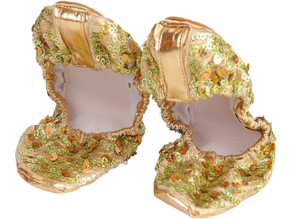 Zapatos De Baile Latino Antideslizantes Dorados