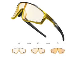 Gafas de ciclismo fotocromáticas unisex con protección UV400 MDUG (doradas)