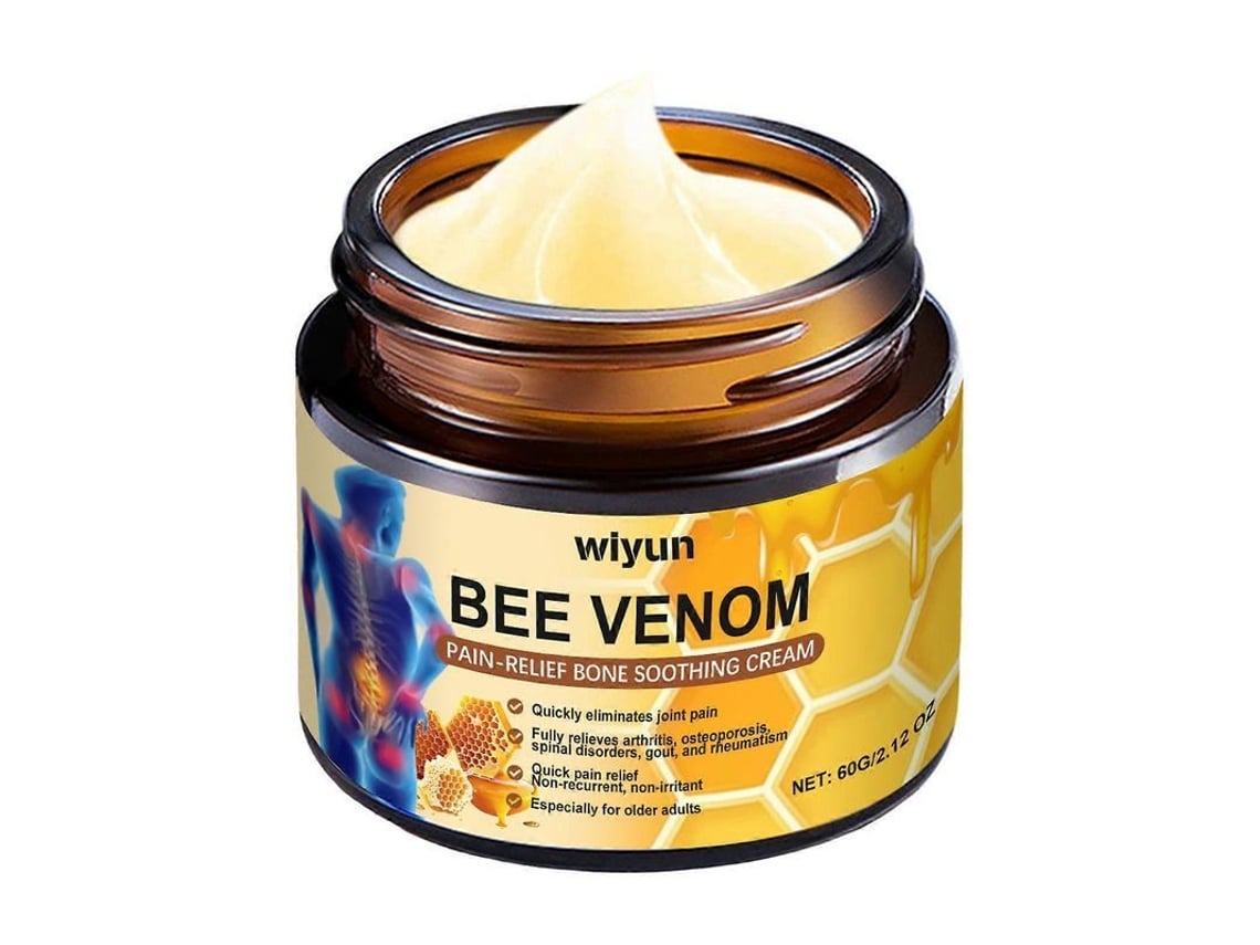 Crema Terapéutica Con Veneno De Abeja Para El Alivio Del Dolor En Articulaciones, Cuello, Cintura Y Rodillas, 60 G.