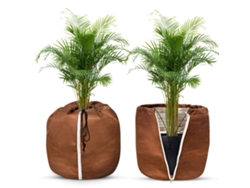 2 fundas térmicas para macetas, 45 x 50 cm, 100 g/m², resistentes a las heladas, con cordón y cremallera, para plantas, arbustos y árboles en macetas Btforus