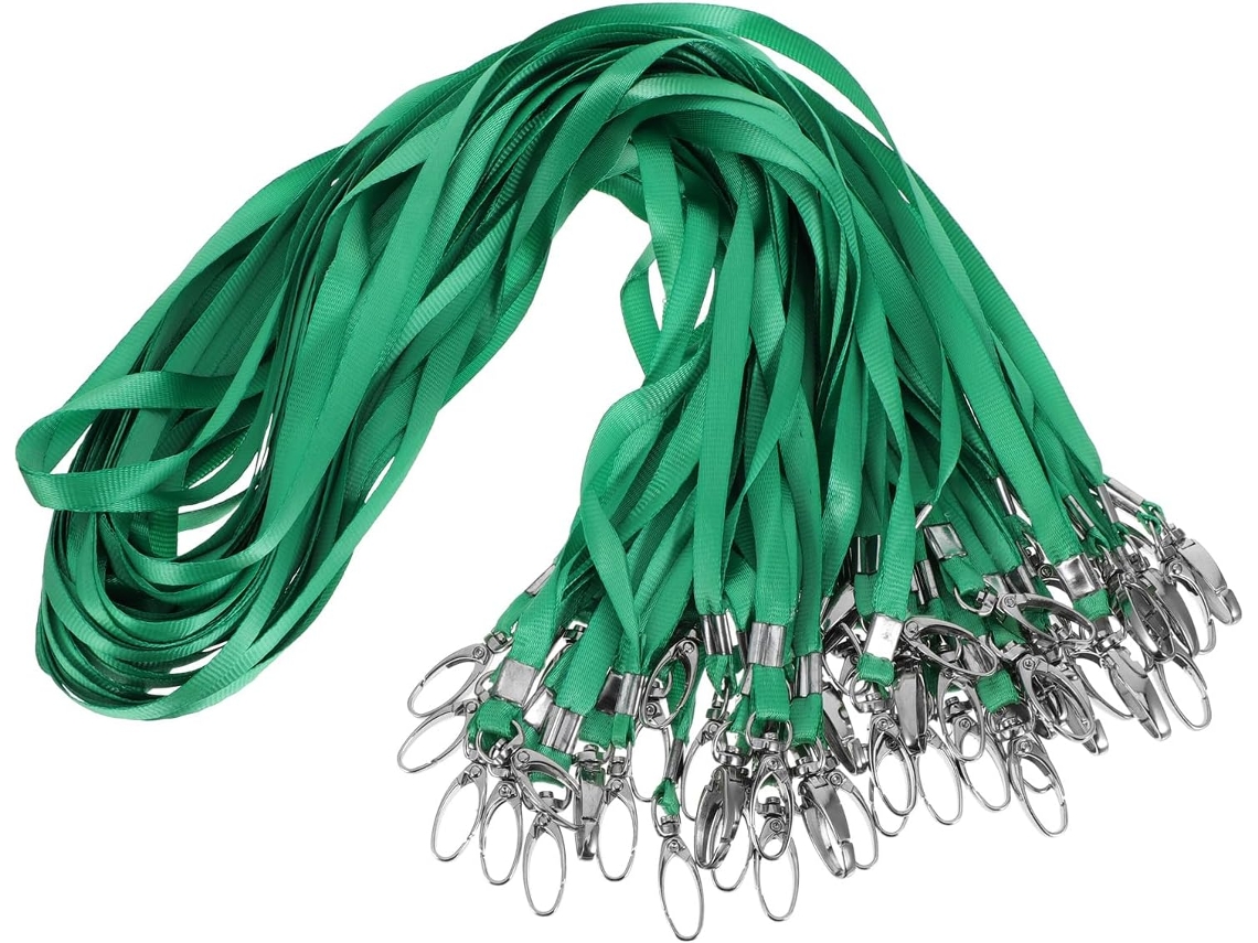 Paquete De 50 Portatarjetas De Identificación De Nailon Verde 0