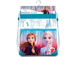 Bolsa KIDS LICENSING Frozen 2 Blanco y Azul (42x37cm - Poliéster)