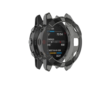 Funda protectora para reloj inteligente Garmin Fenix 6 TPU Half Cover (negro)