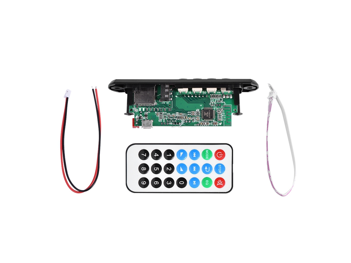 Placa Decodificadora Mp3 Wma, Módulo Bluetooth Inalámbrico, Usb, Tf, Fm, Llamadas Manos Libres, Control Remoto.