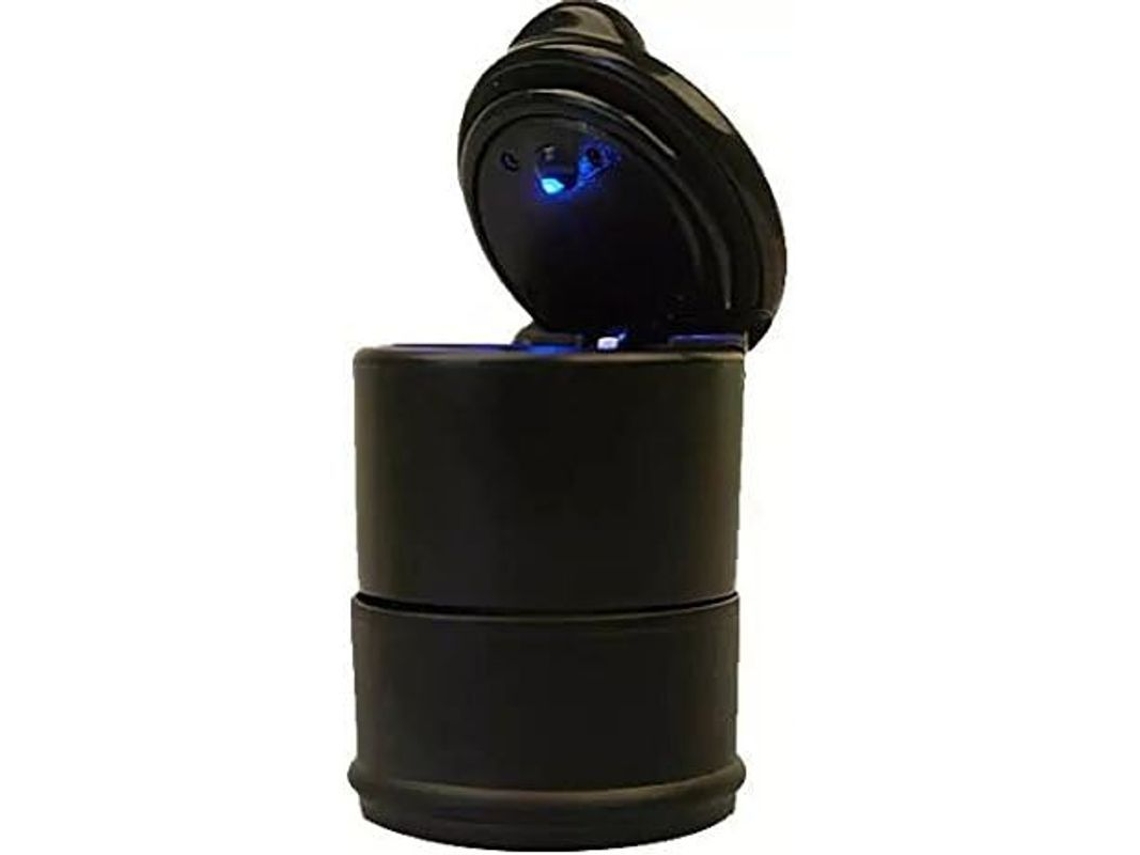 Vaso Portátil Con Luz Led Para Cigarrillos, Coche, Camión, Oficina - Negro